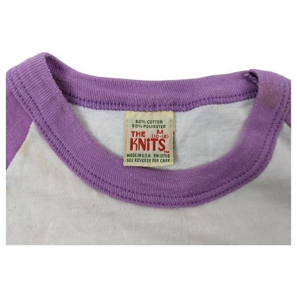 VTG Harrahs Automobile Collection Shirt Girls‎ Medium Baseball Logo 70s Youth - Picture 4 of 10